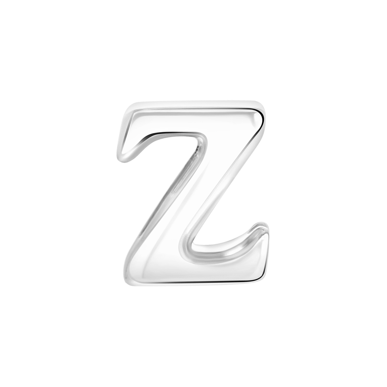 Gerecycleerd stalen charm letter