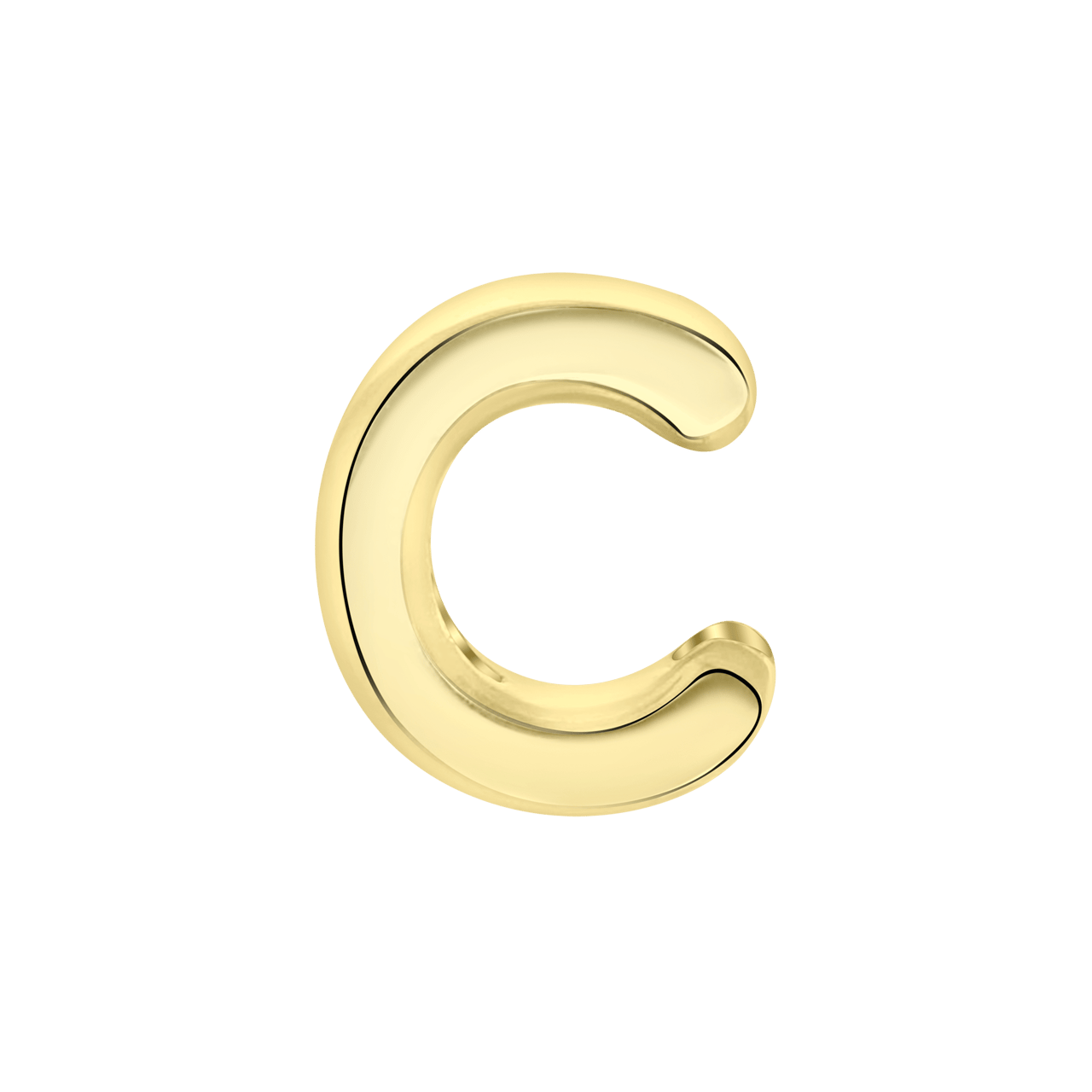 Anhänger, Edelstahl, vergoldet, Buchstabe