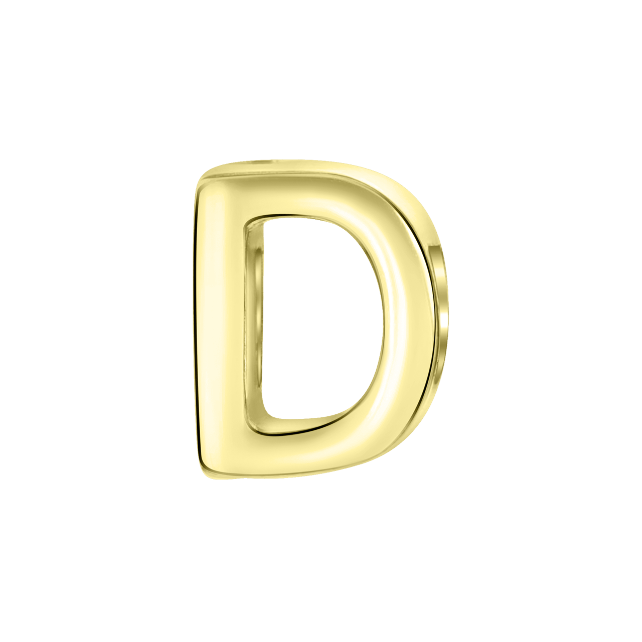Gerecycleerd stainless steel goldplated charm letter
