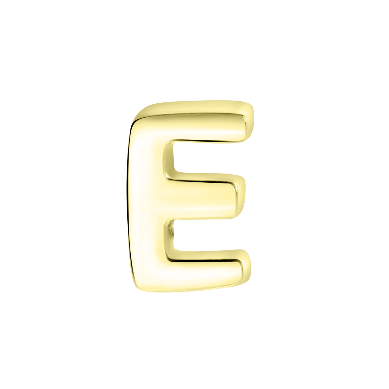 Gerecycleerd stainless steel goldplated charm letter