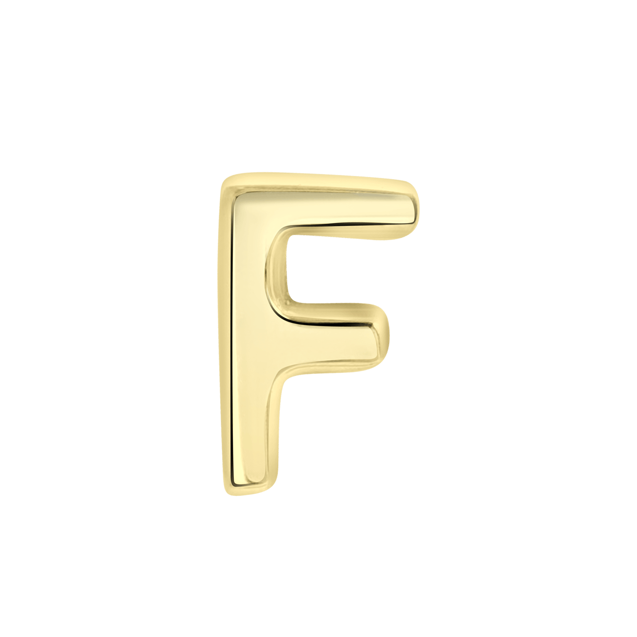 Gerecycleerd stainless steel goldplated charm letter