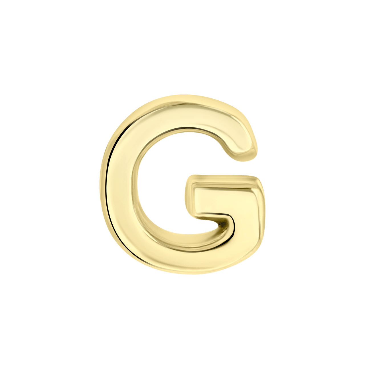 Gerecycled stalen goldplated charm letter