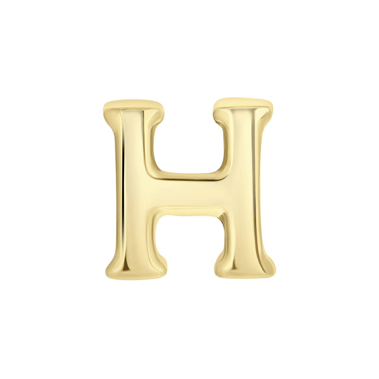 Gerecycleerd stalen goldplated charm letter