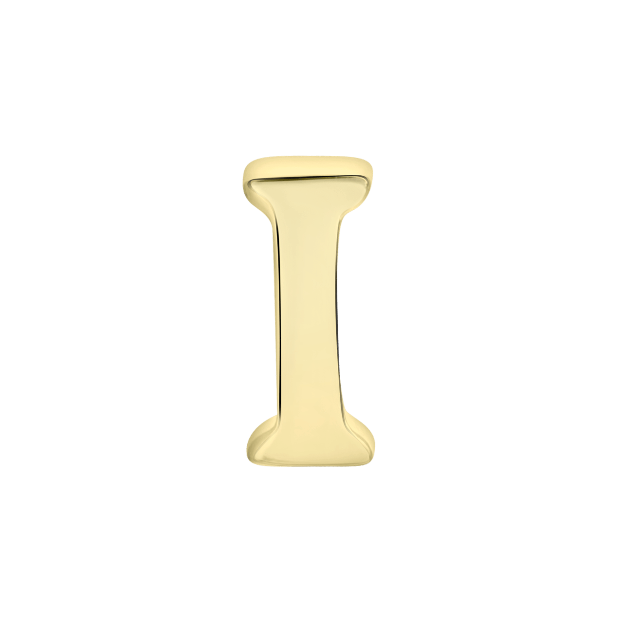 Gerecycled stalen goldplated charm letter