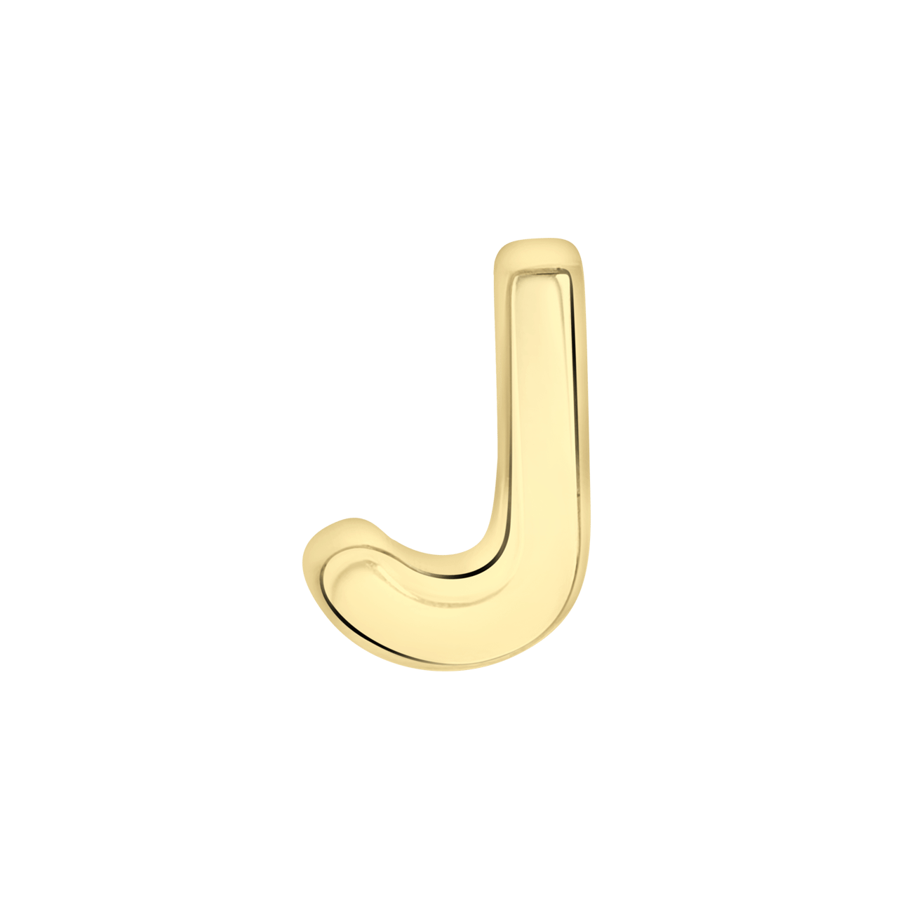 Gerecycleerd stainless steel goldplated charm letter
