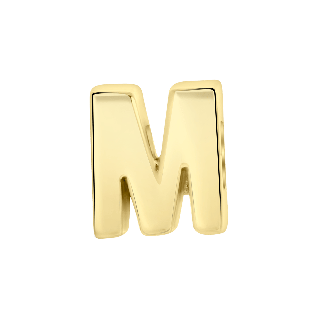 Gerecycleerd stalen goldplated charm letter