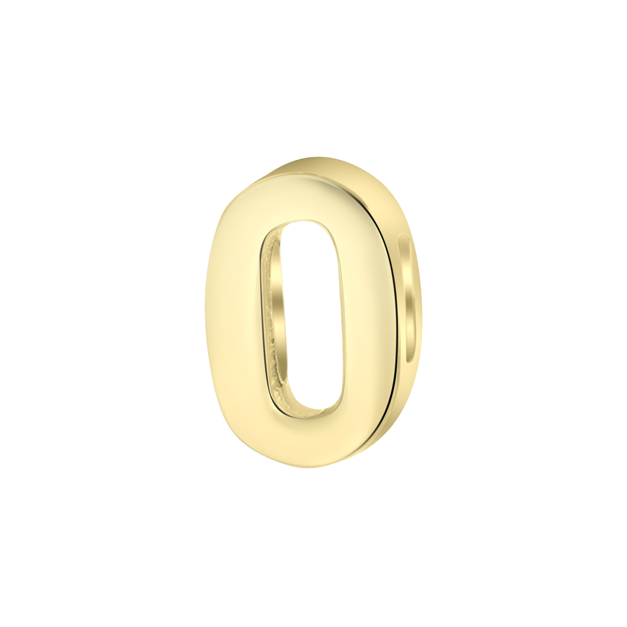 Gerecycled stalen goldplated charm letter
