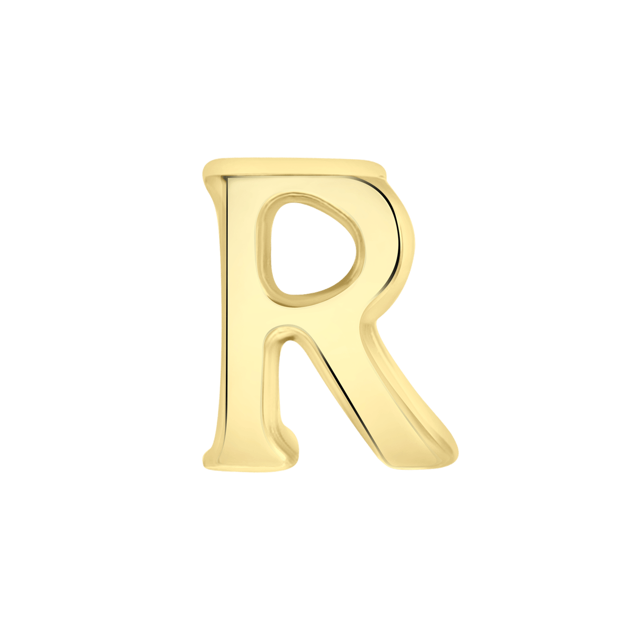 Gerecycleerd stainless steel goldplated charm letter