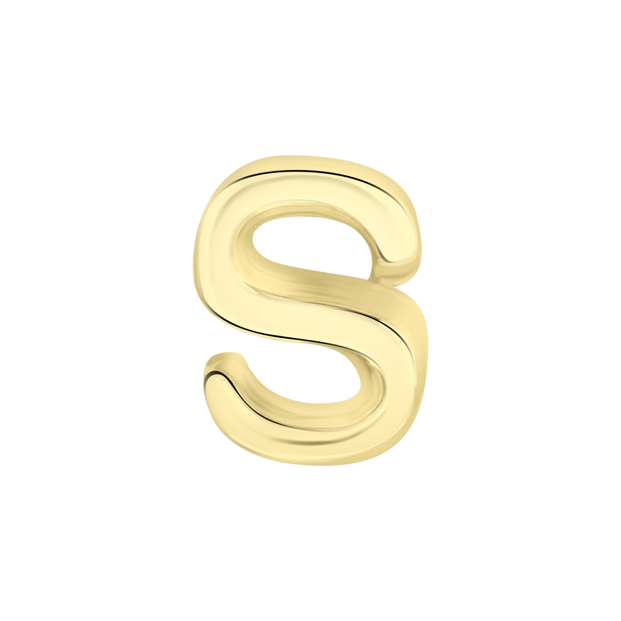 Stainless steel goldplated letterhanger voor dames