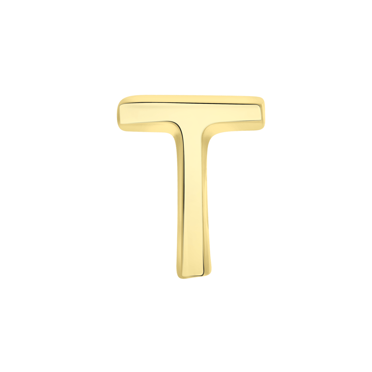 Gerecycleerd stainless steel goldplated charm letter