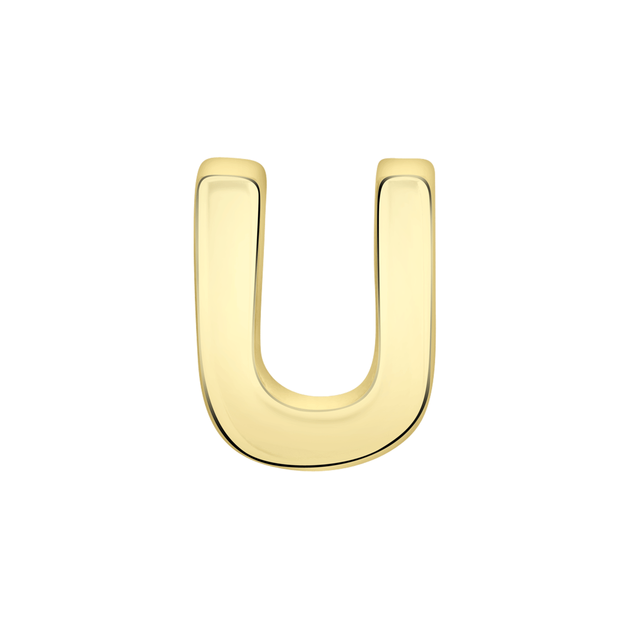 Gerecycled stalen goldplated charm letter
