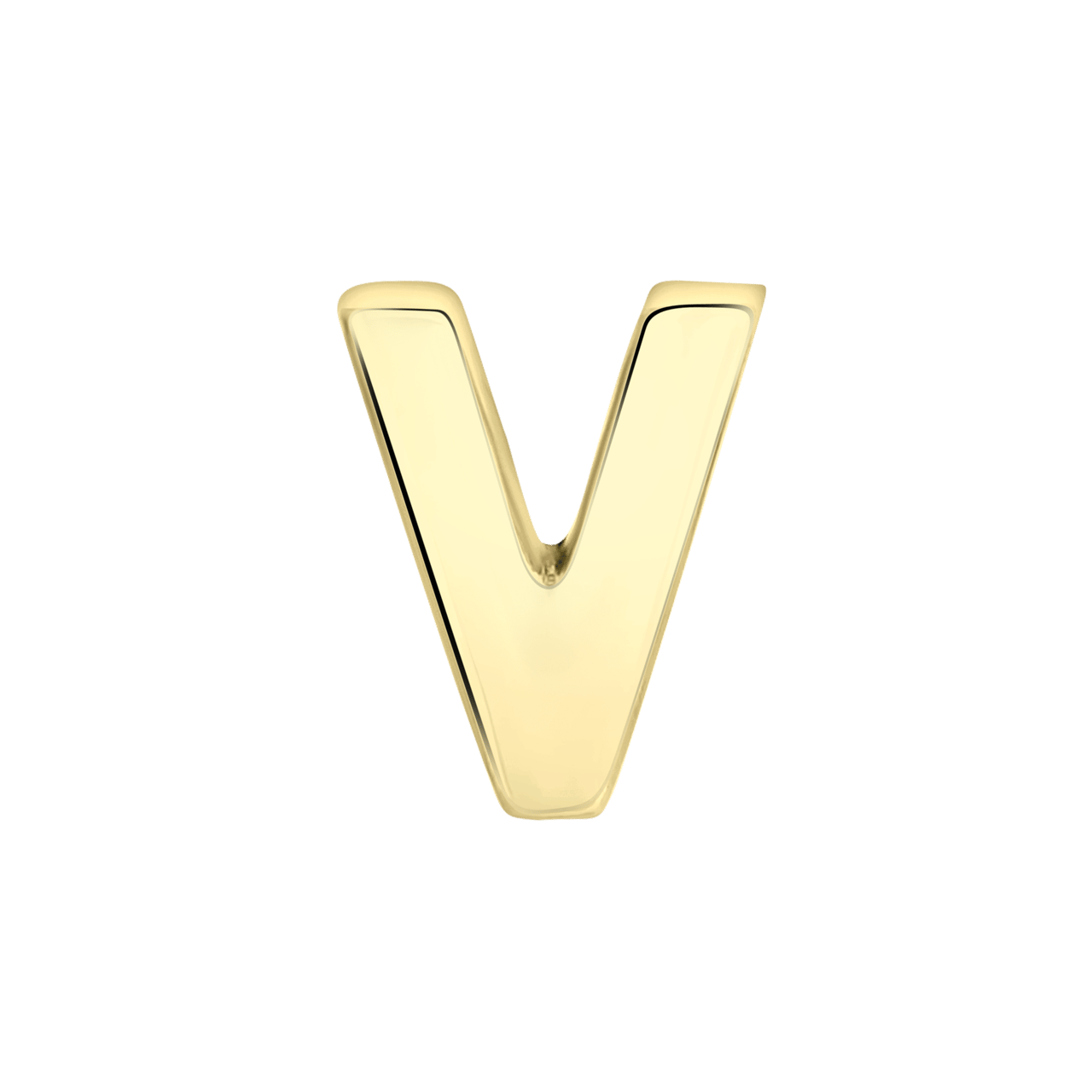 Gerecycled stalen goldplated charm letter