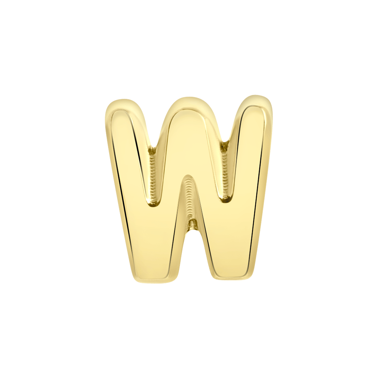 Gerecycled stalen goldplated charm letter