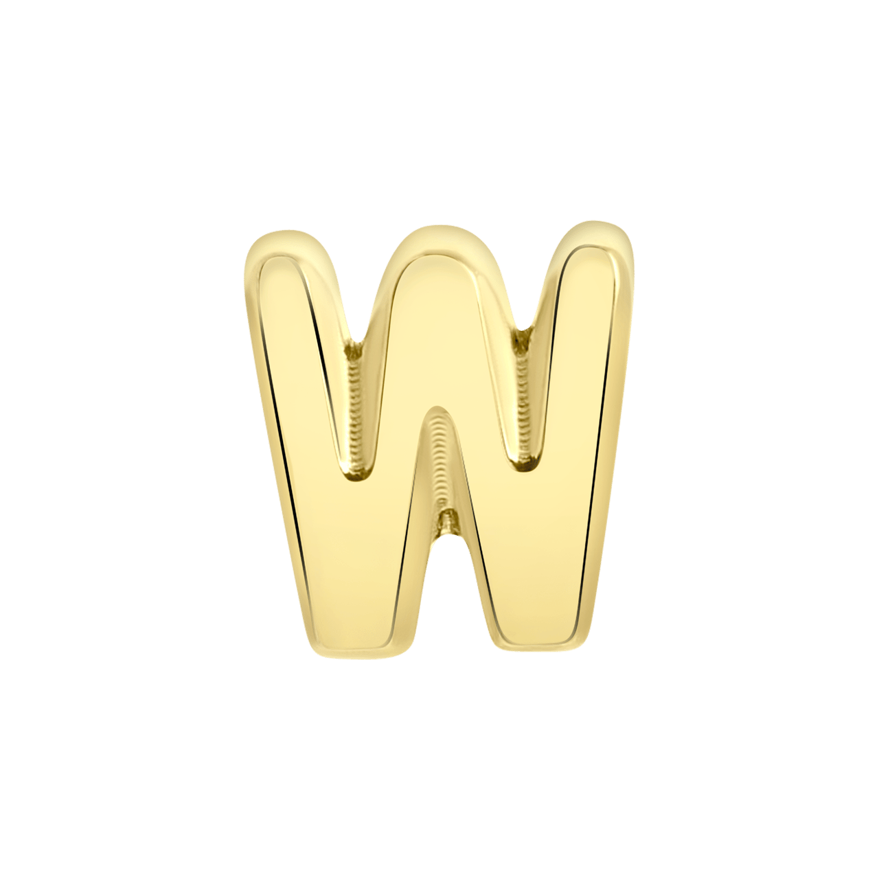 Gerecycleerd stainless steel goldplated charm letter