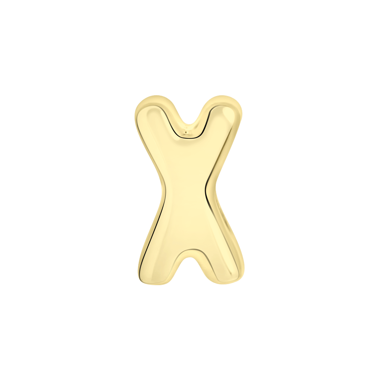Gerecycleerd stainless steel goldplated charm letter