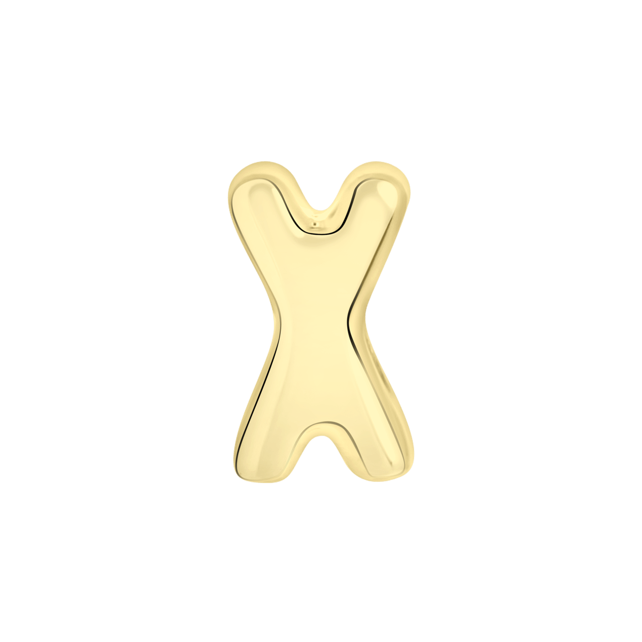 Gerecycleerd stalen goldplated charm letter