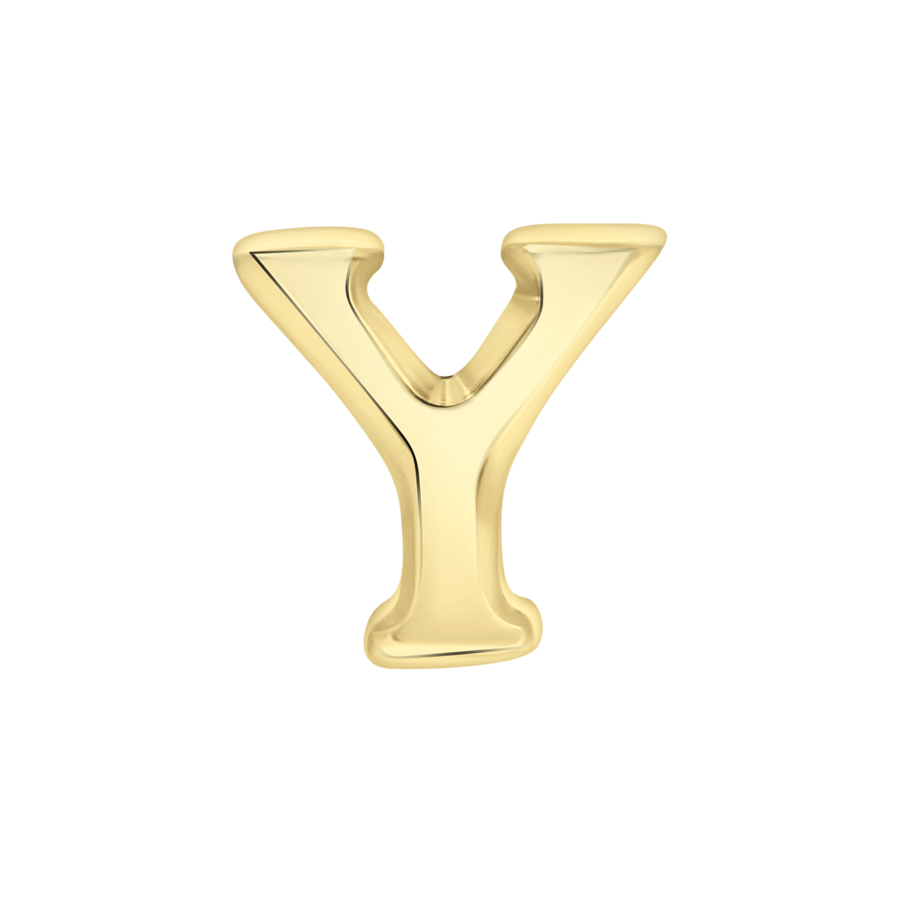 Gerecycleerd stalen goldplated charm letter