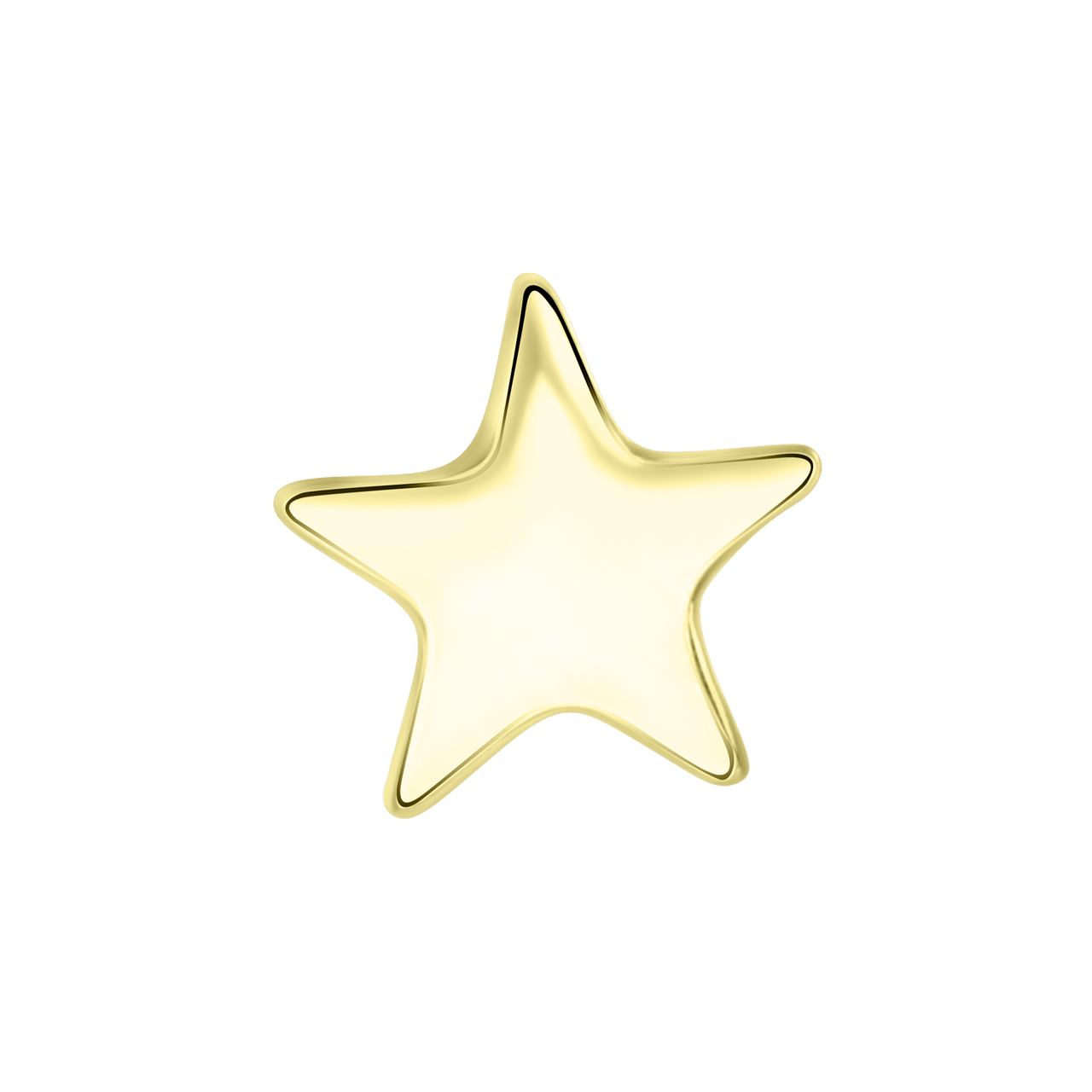 Gerecycled stalen goldplated charm ster