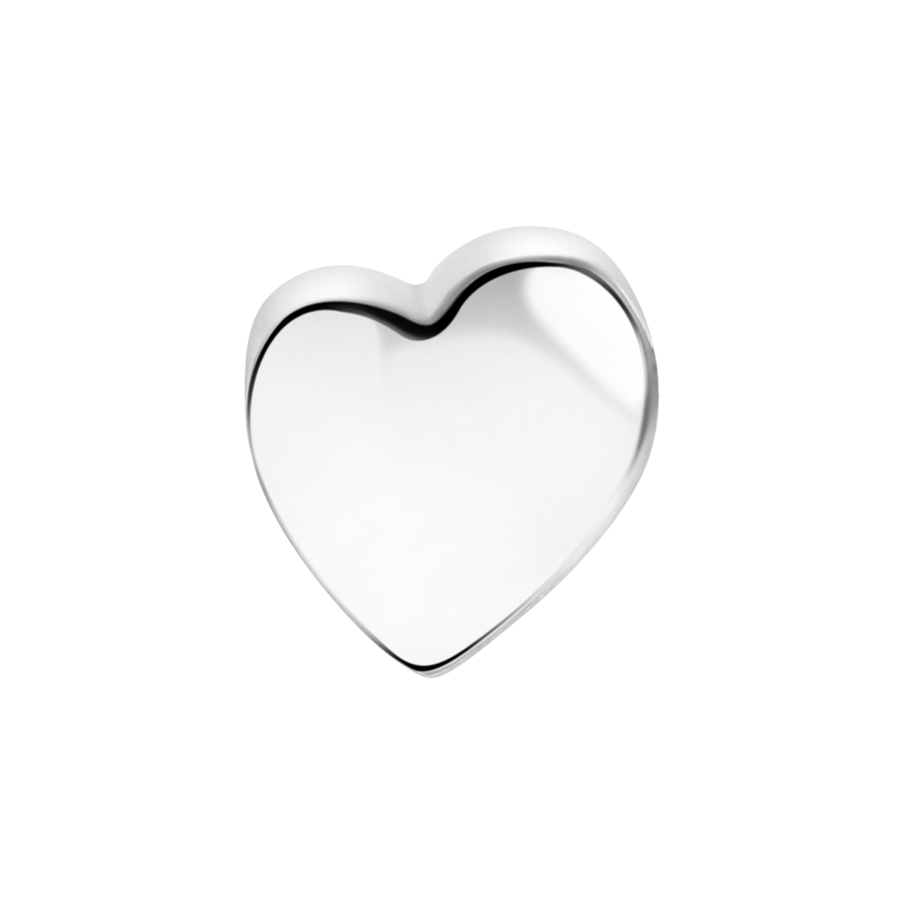 Gerecycleerd stainless steel charm hart