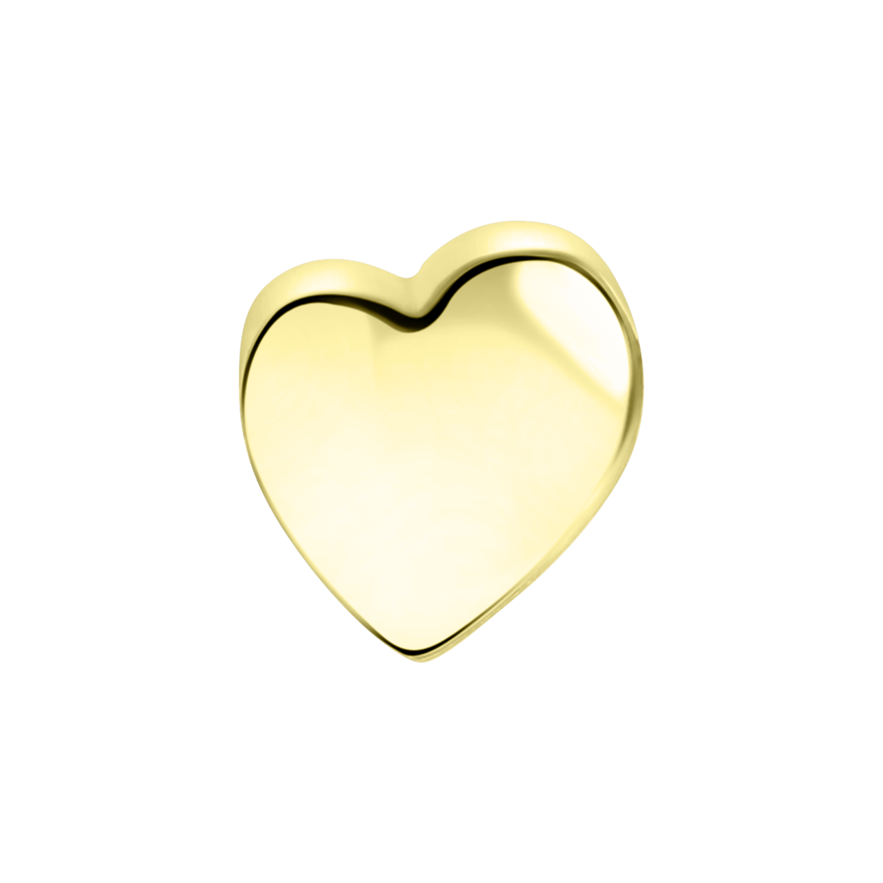 Gerecycleerd stainless steel goldplated charm hart