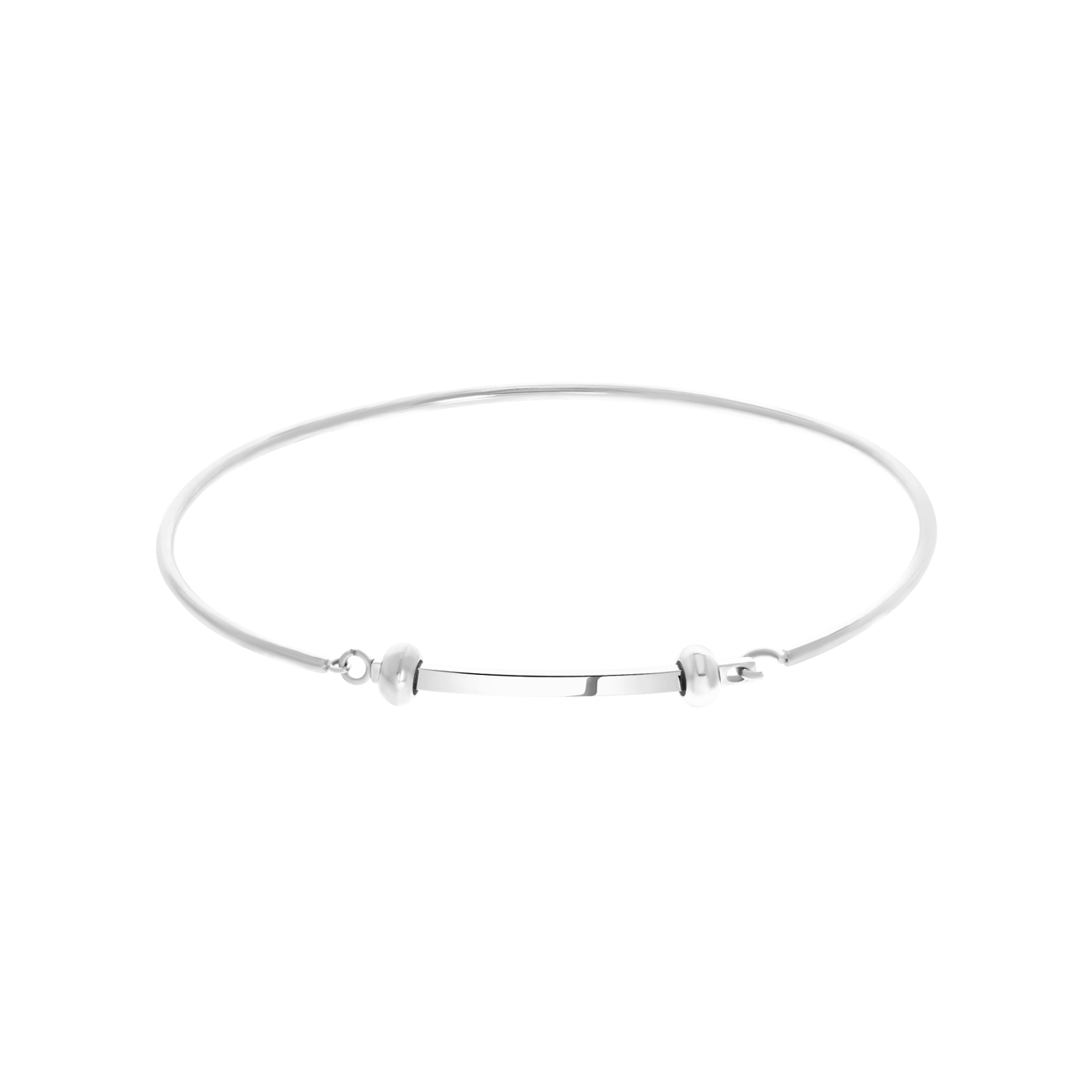 Gerecycleerd stainless steel armband bangle voor bedels