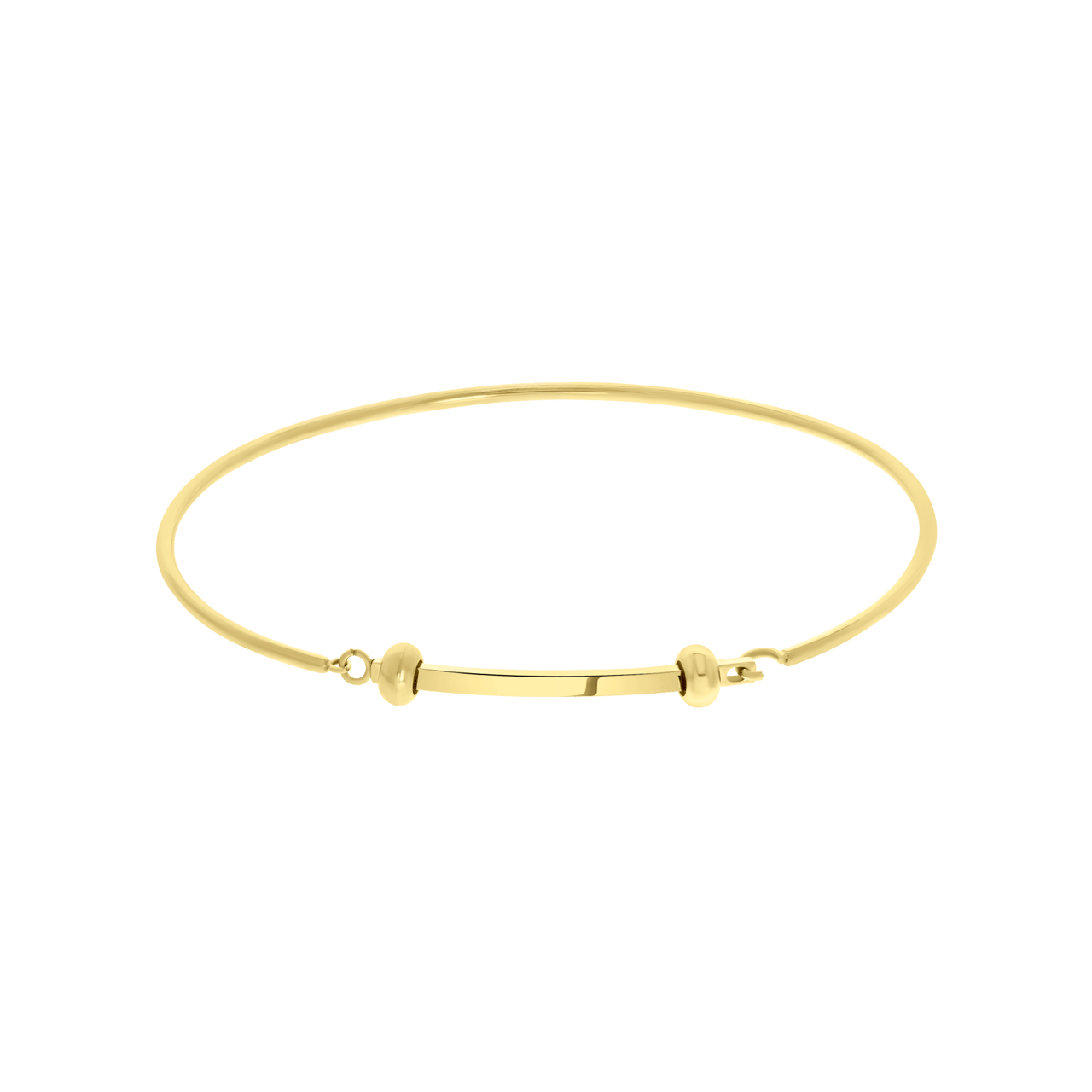 Gerecycleerd stainless steel goldplated armband bangle voor bedels