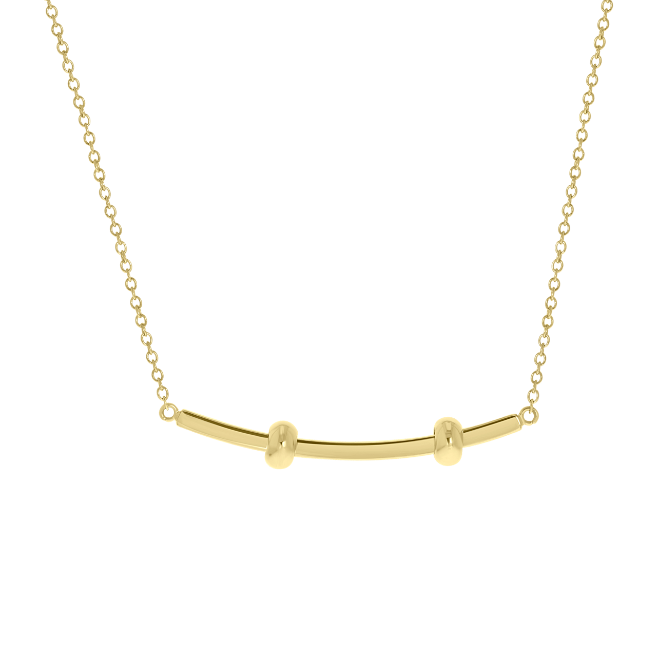 Gerecycleerd stainless steel goldplated ketting bar voor charms