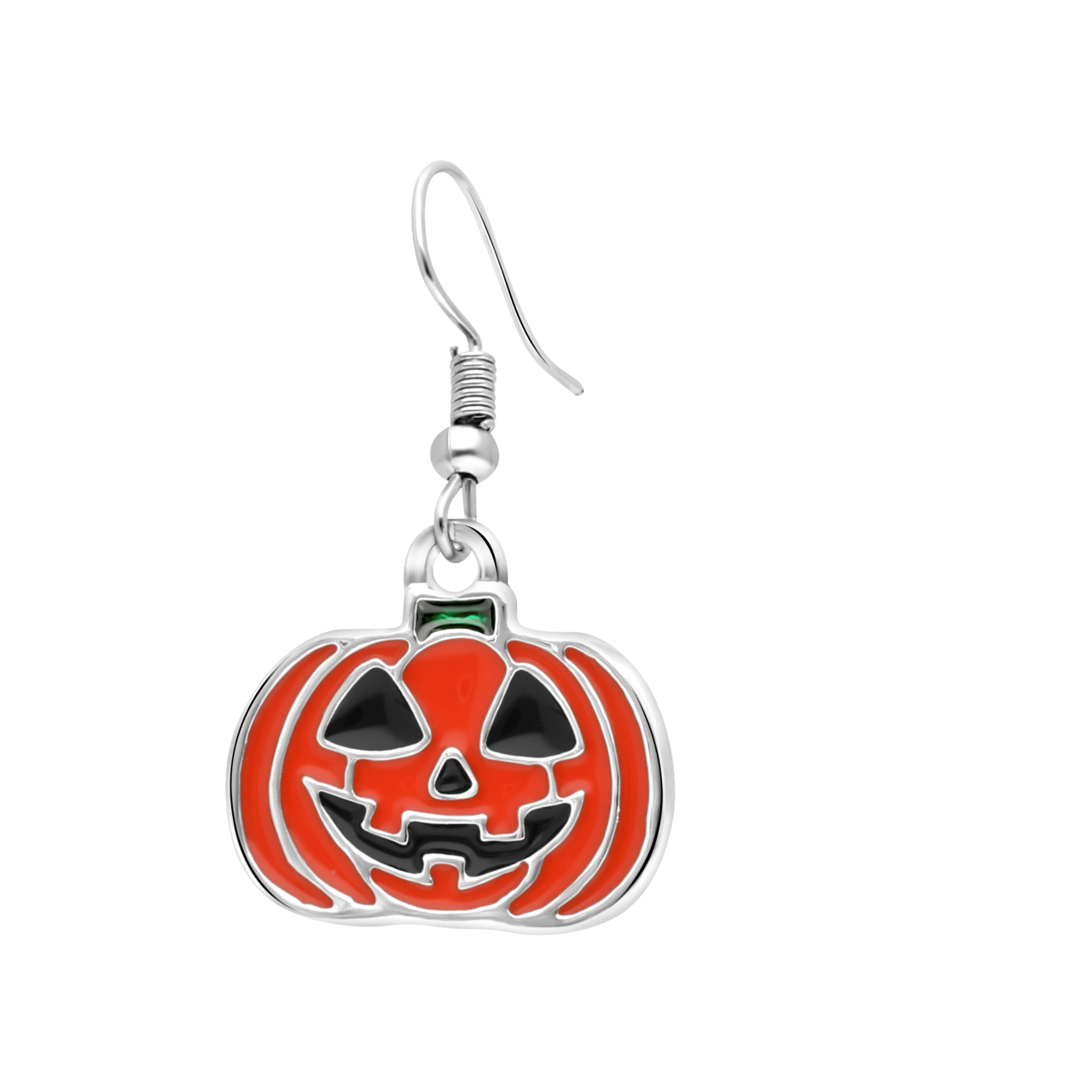 Halloween oorbellen met hanger pompoen