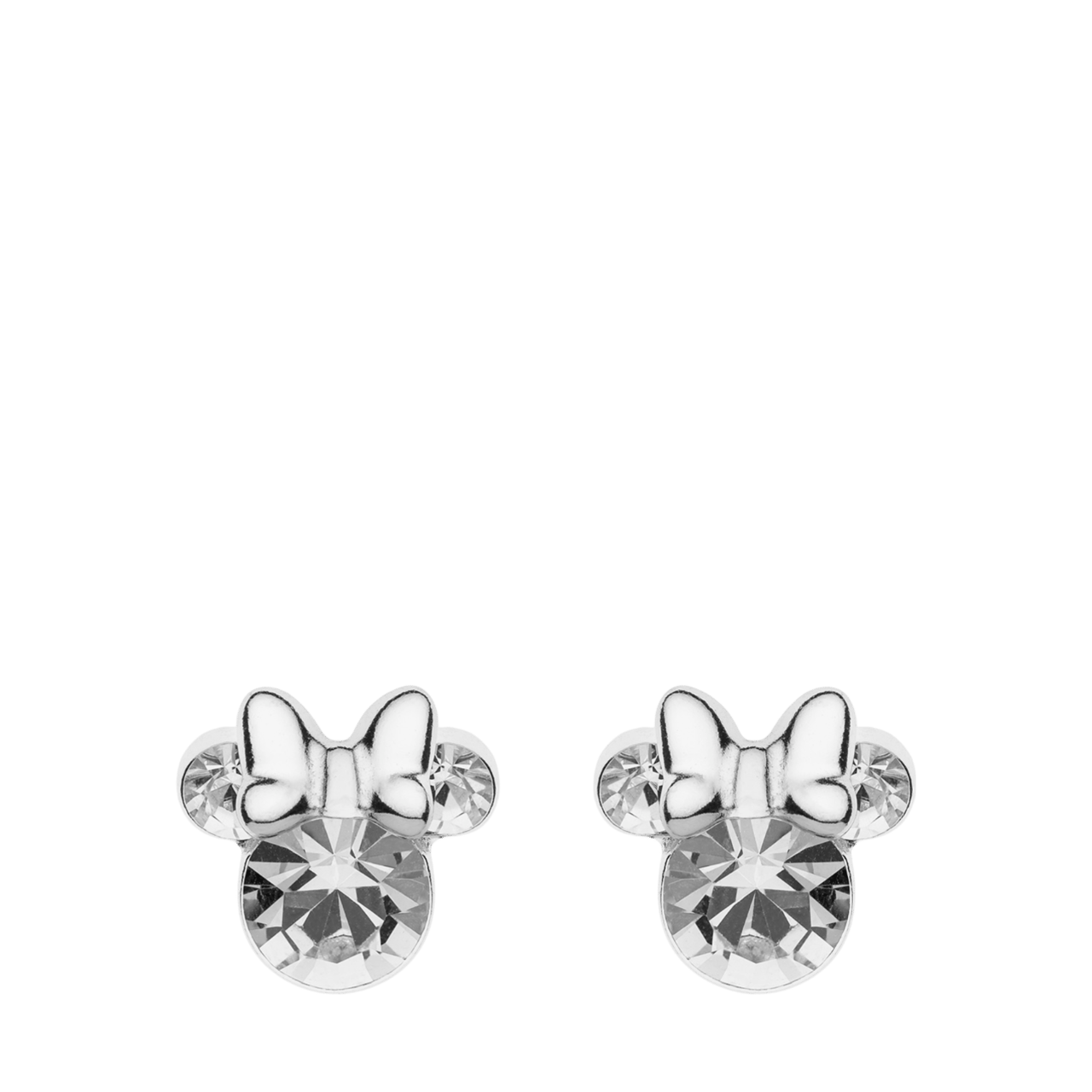 Zilveren Disney Minnie oorbellen geboortestenen
