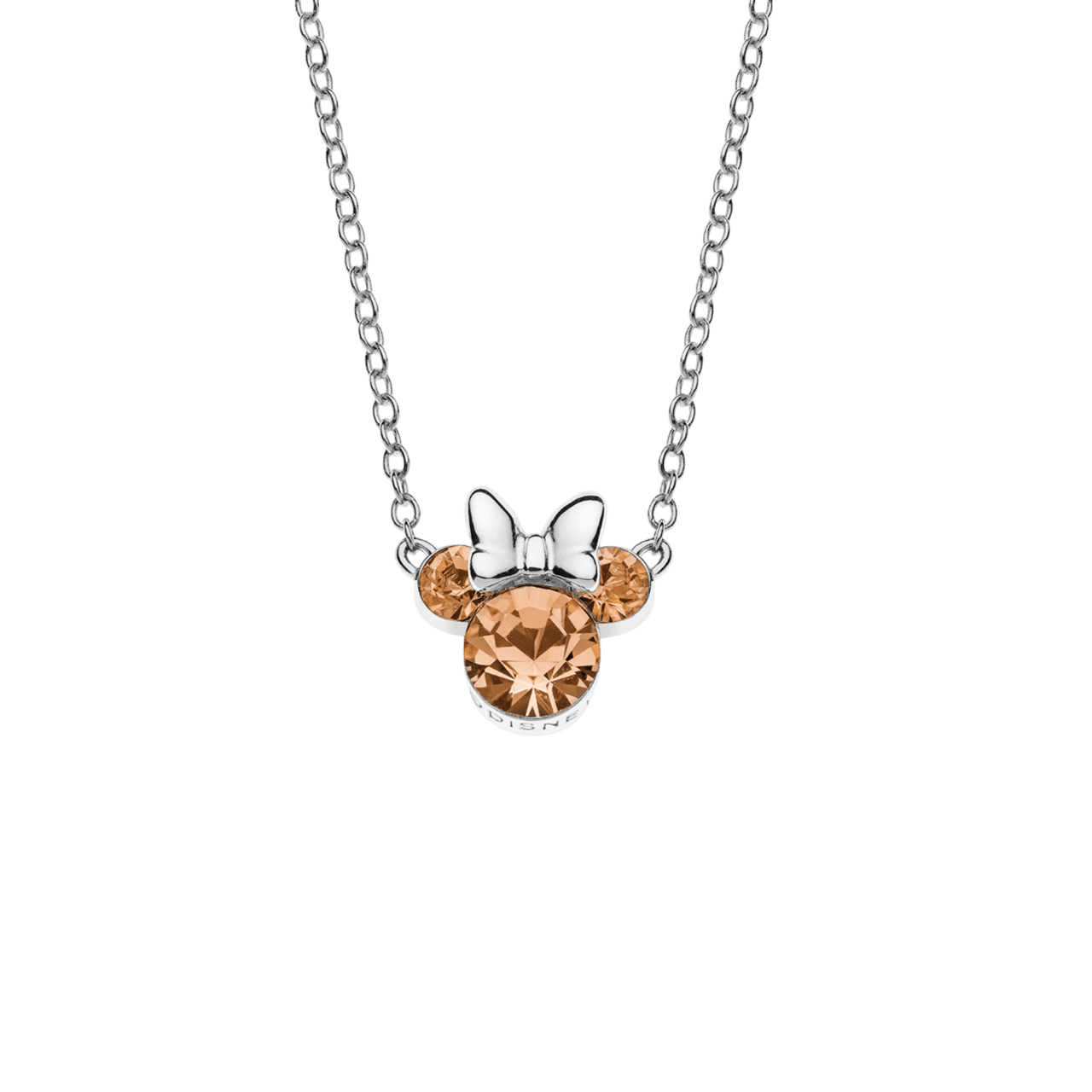 Zilveren Disney ketting geboortesteen
