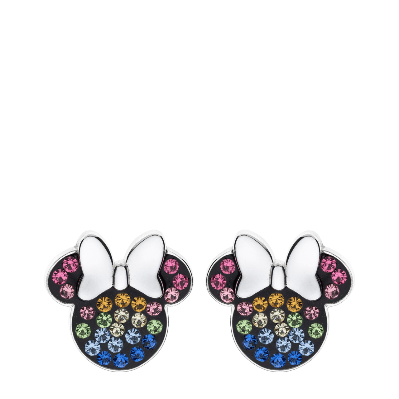 Zilveren Disney Minnie oorbellen kristal