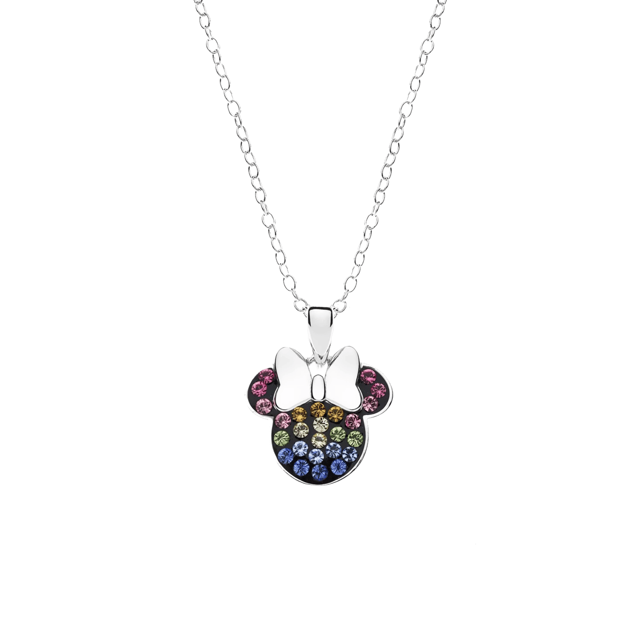 Disney Minnie Halskette, 925 Silber, Kristall