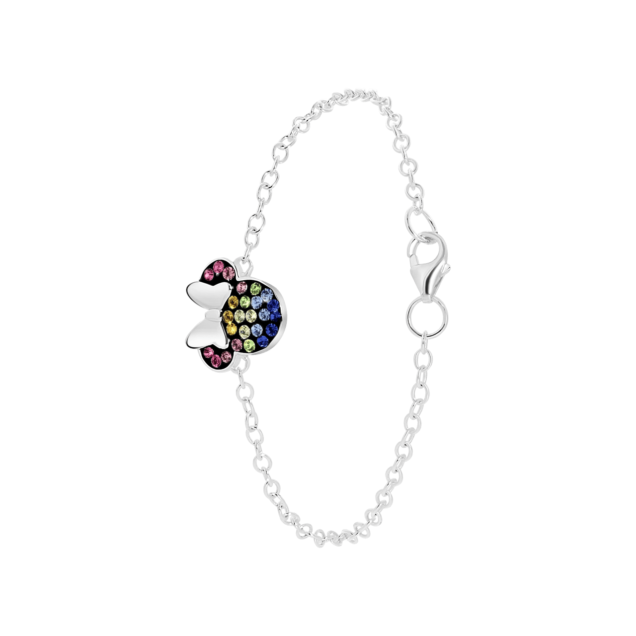Zilveren Disney Mickey armband kristal