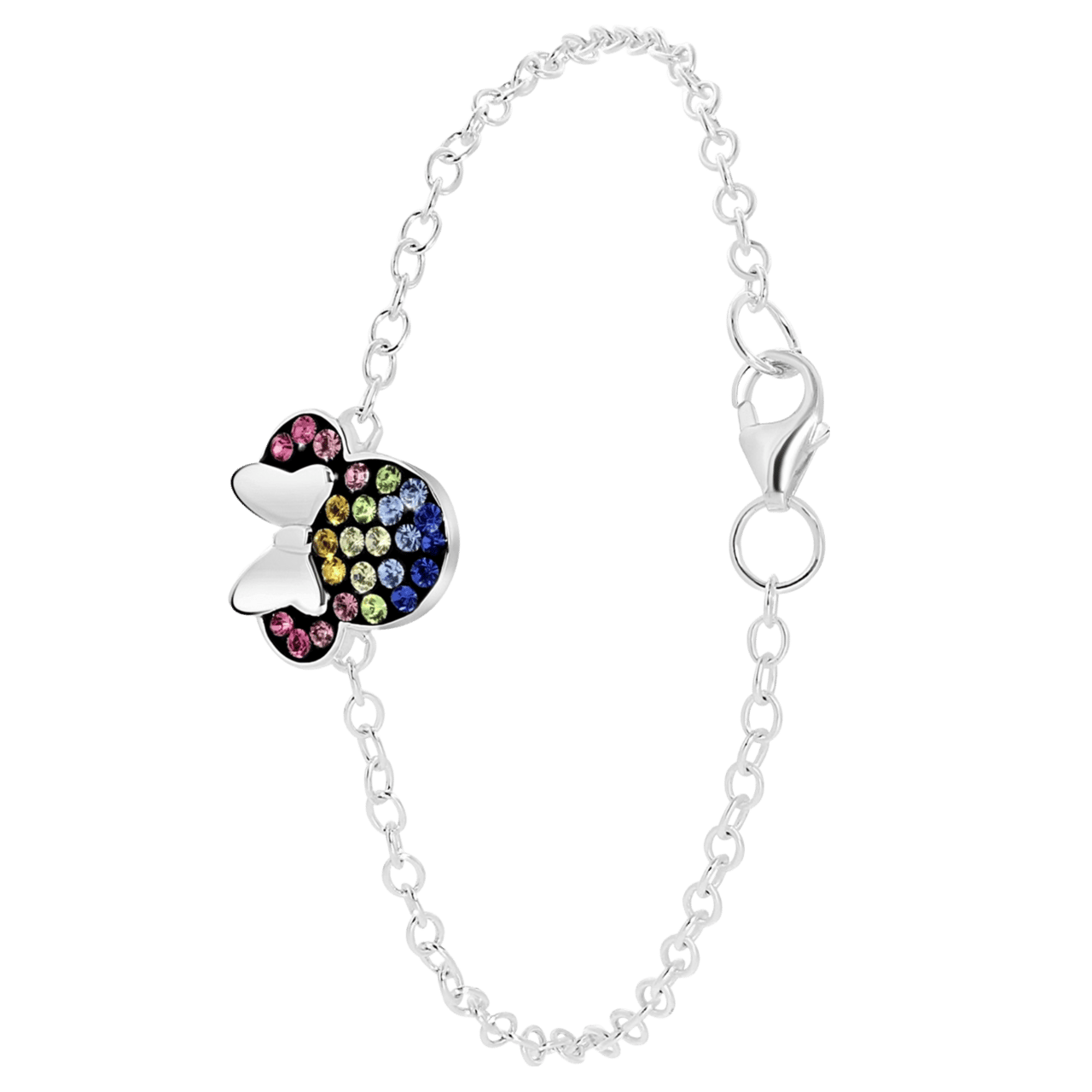 Zilveren Disney Minnie armband kristal