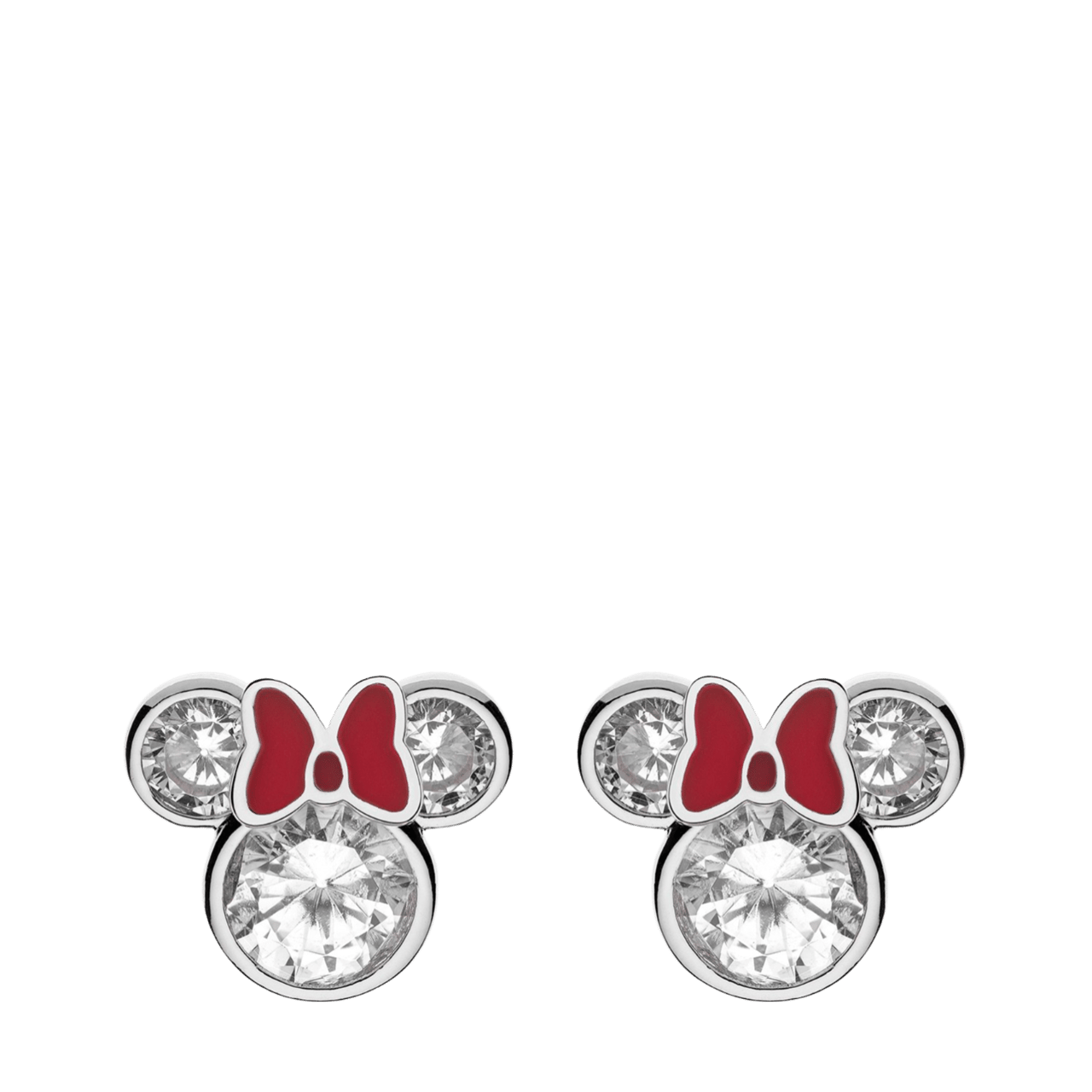 Disney Minnie Ohrringe, 925 Silber, Zirkonia