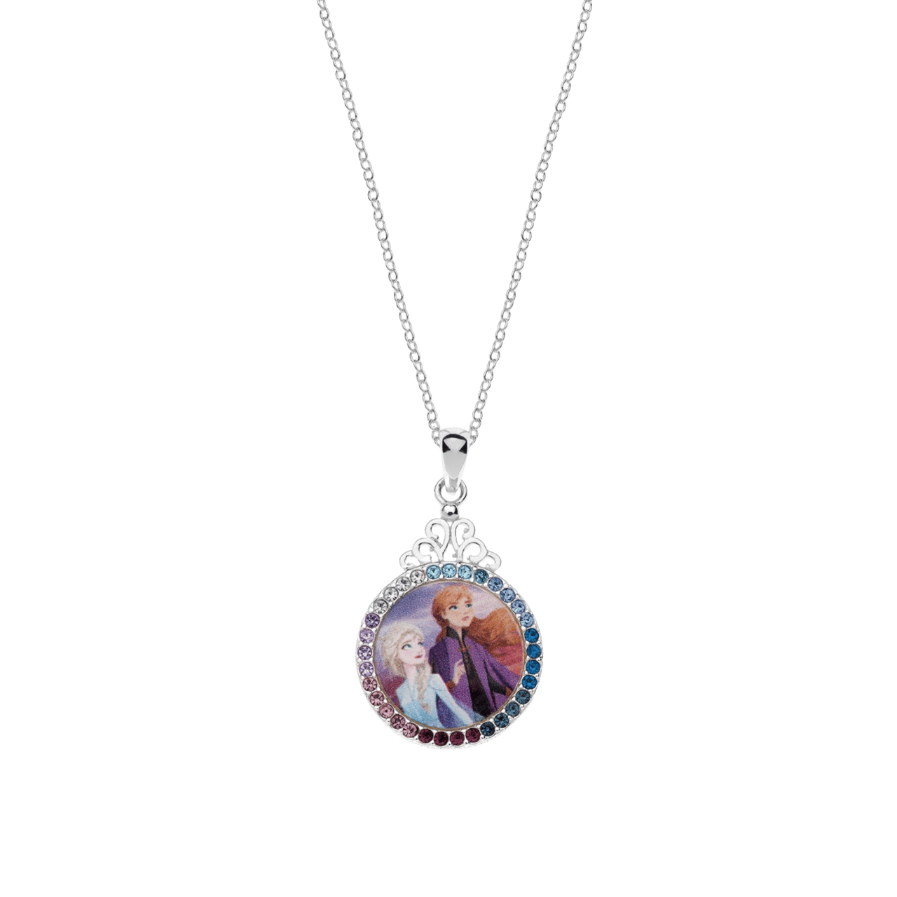 Zilveren Disney Frozen ketting kristal