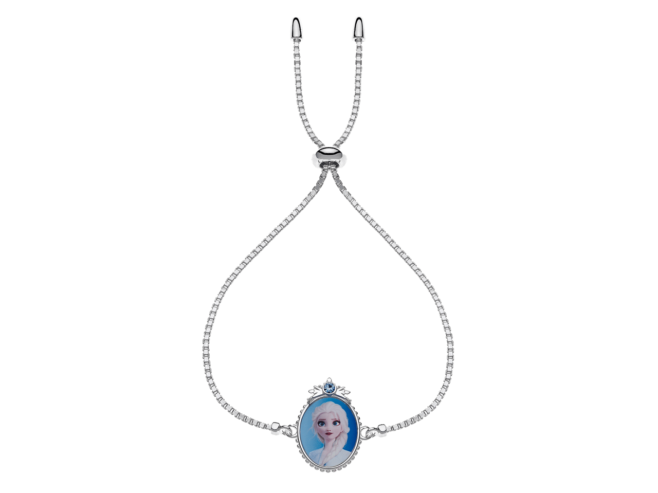 Zilveren Disney Frozen sliderarmband kristal