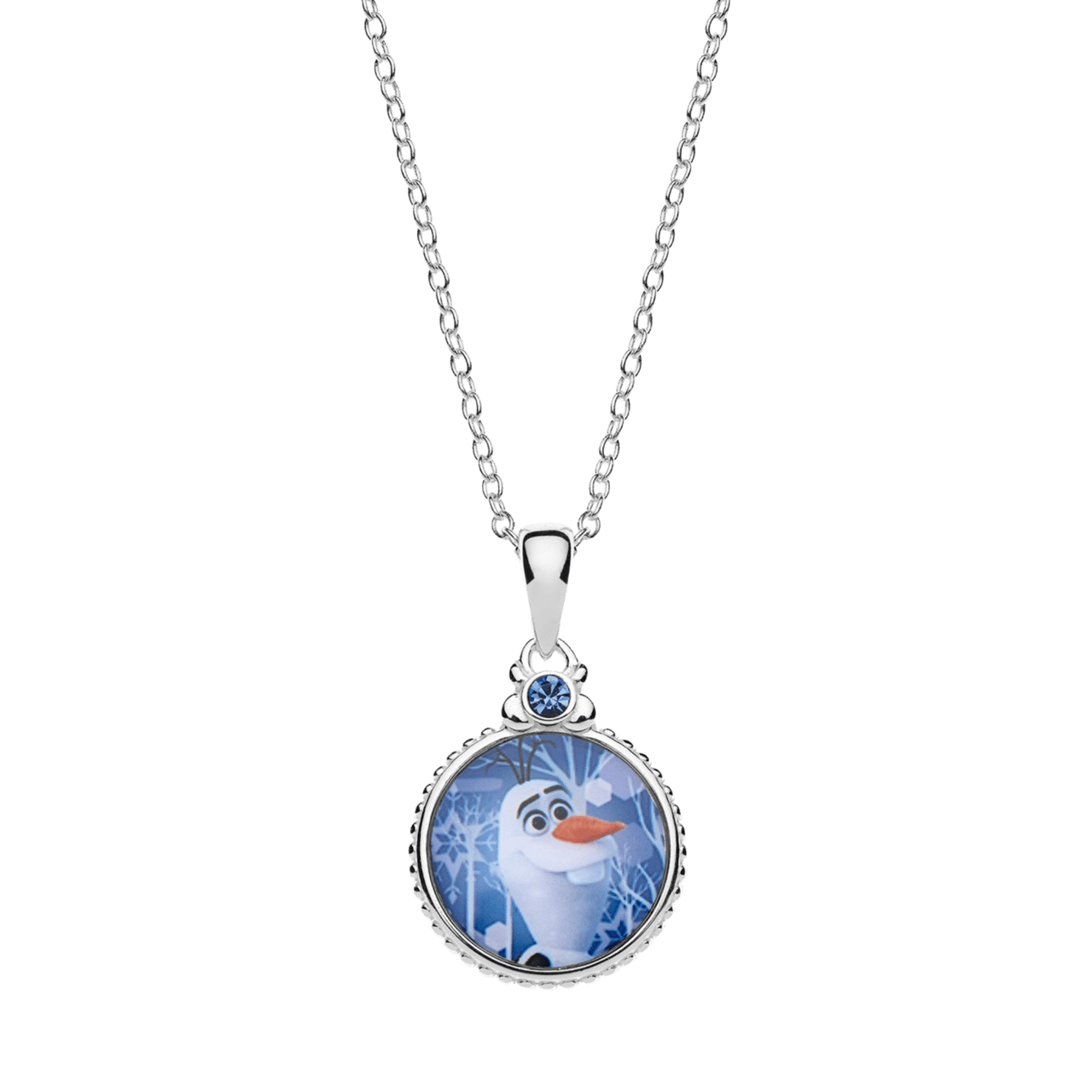 Zilveren Disney Frozen ketting kristal