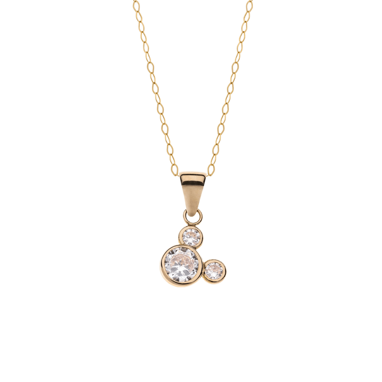 9Karaat Disney Mickey ketting kristal
