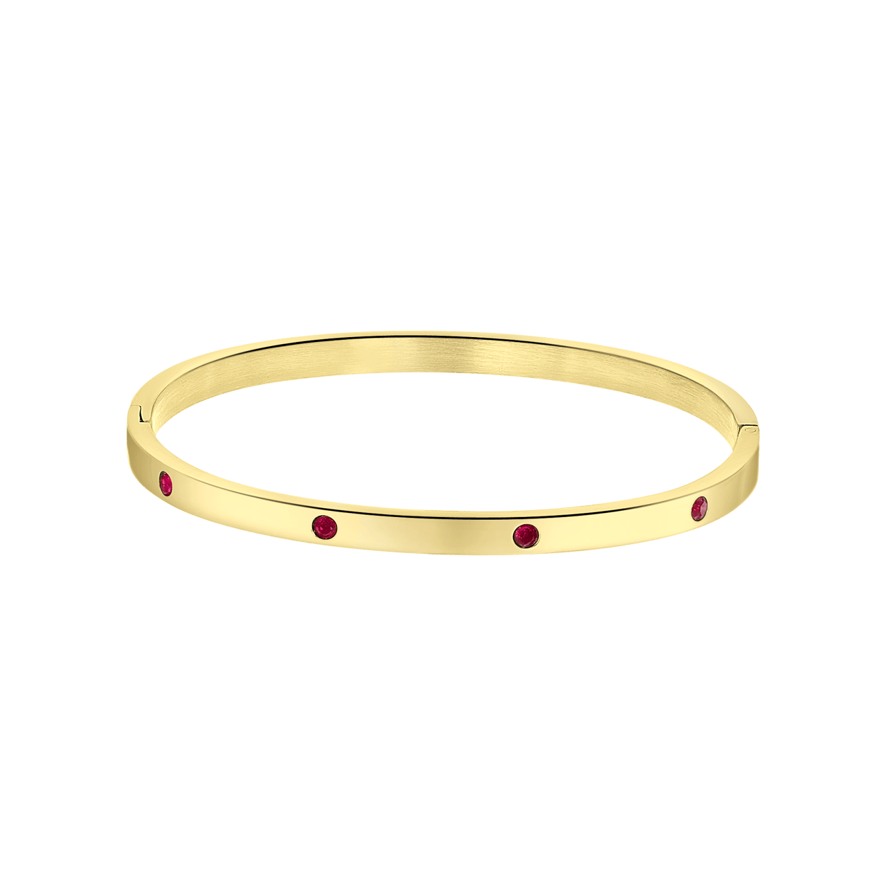 Stalen goldplated armband bangle geboortestenen