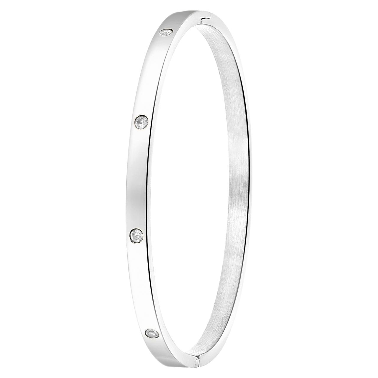 Stainless steel armband bangle geboortestenen