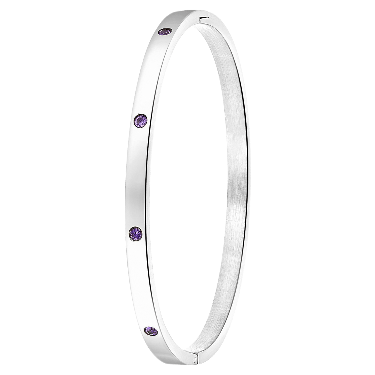 Stainless steel armband bangle geboortestenen