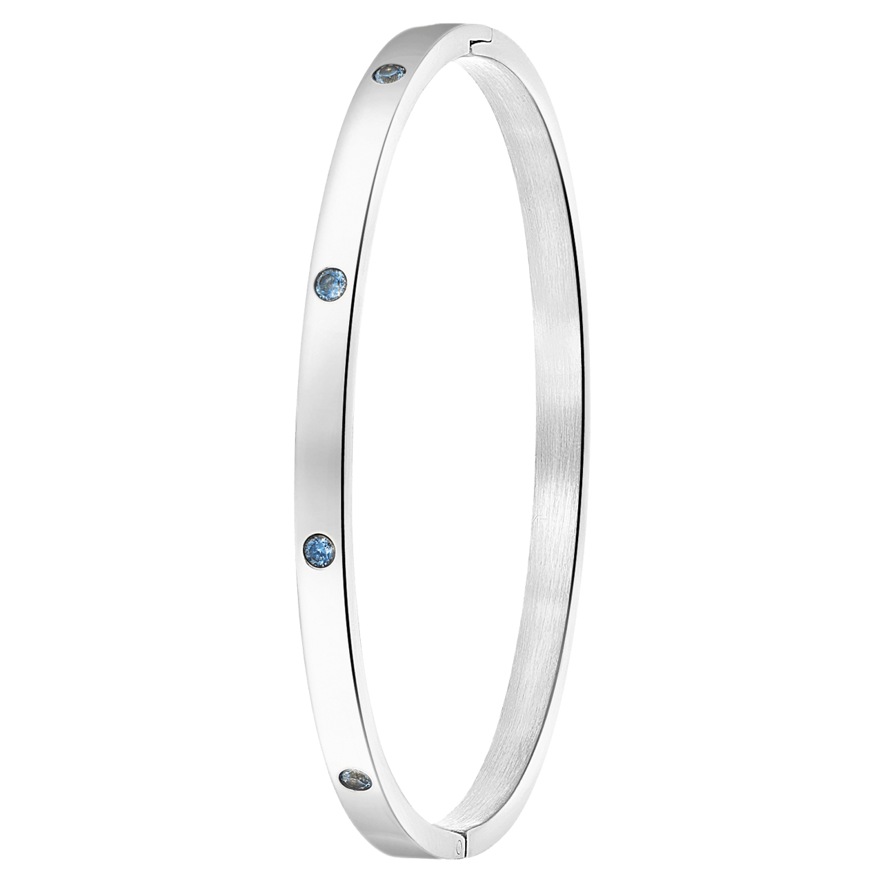 Stainless steel armband bangle geboortestenen