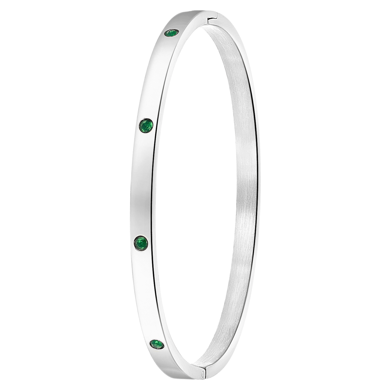 Stainless steel armband bangle geboortestenen