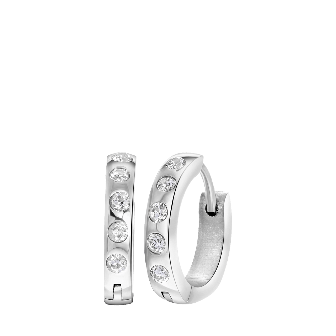 Stainless steel oorbellen geboortestenen