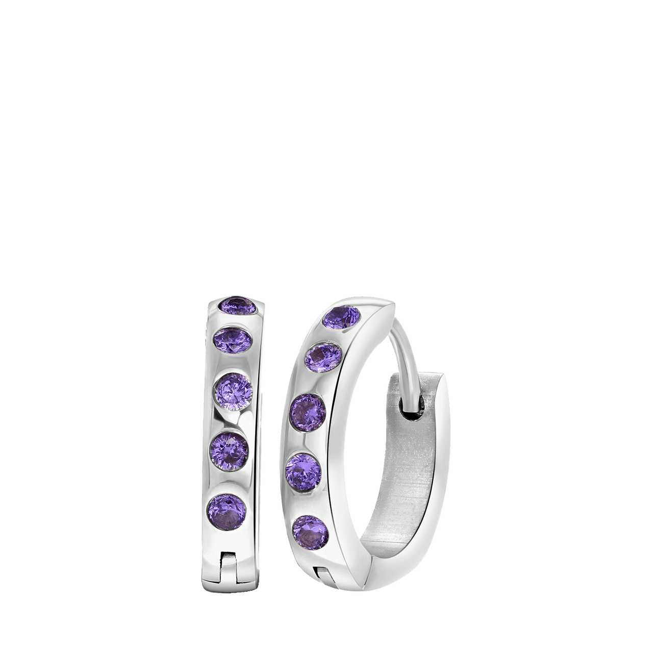 Stainless steel oorbellen geboortestenen