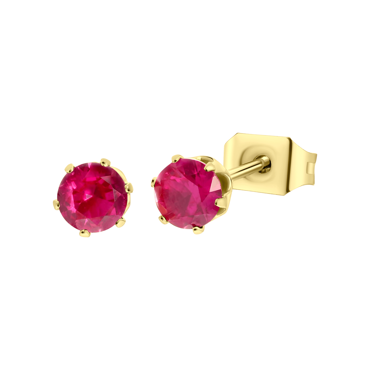 Stainless steel goldplated oorbellen geboortestenen