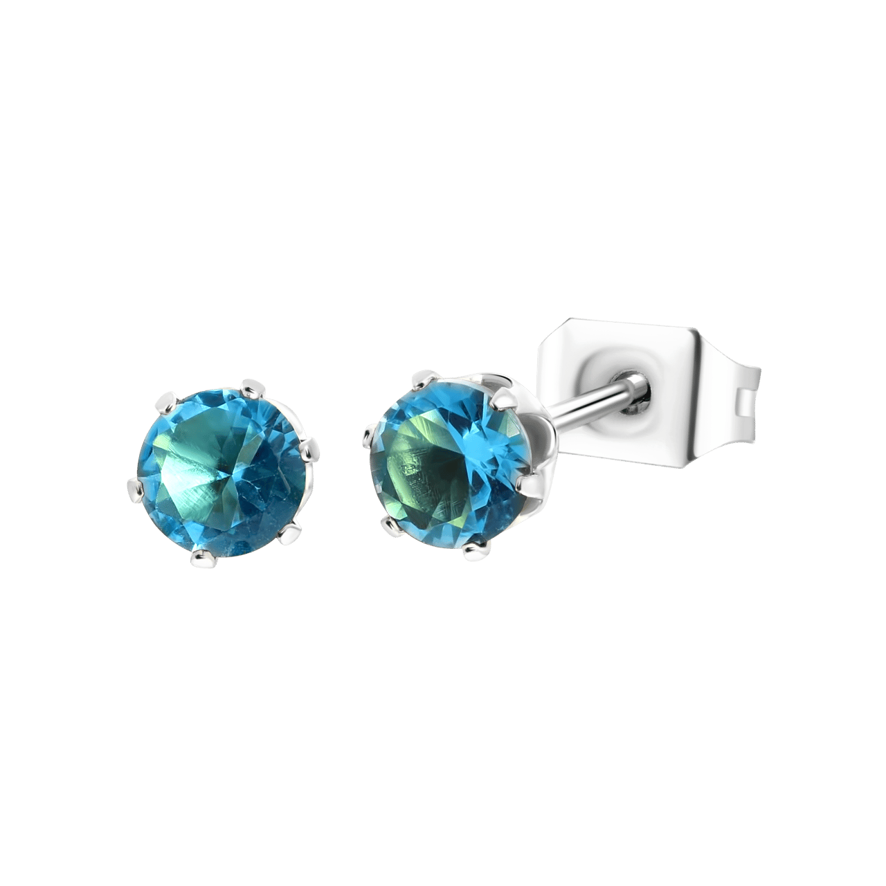 Stainless steel oorbellen geboortestenen