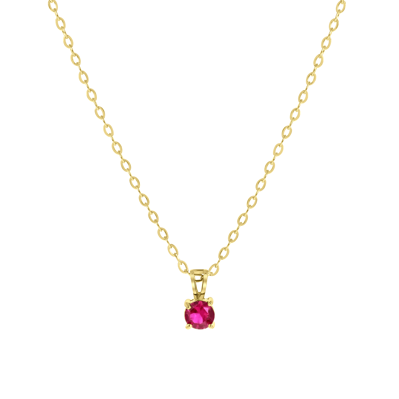 Stainless steel goldplated ketting&hanger geboortesteen