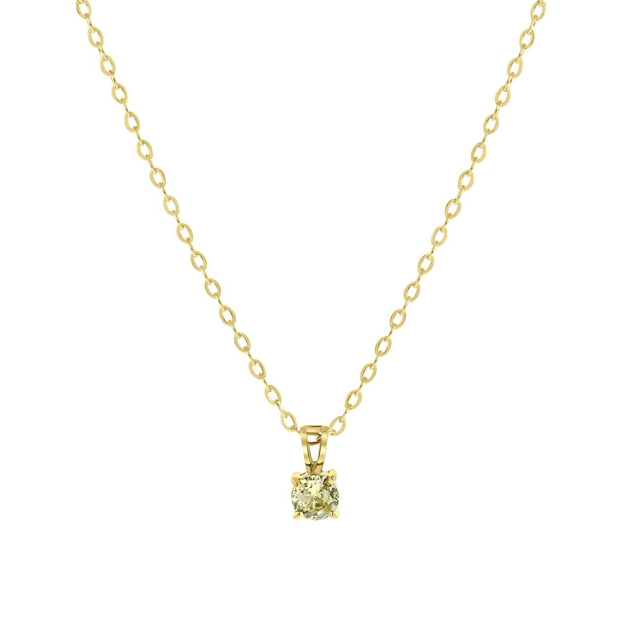 Stainless steel goldplated ketting met hanger geboortesteen voor dames